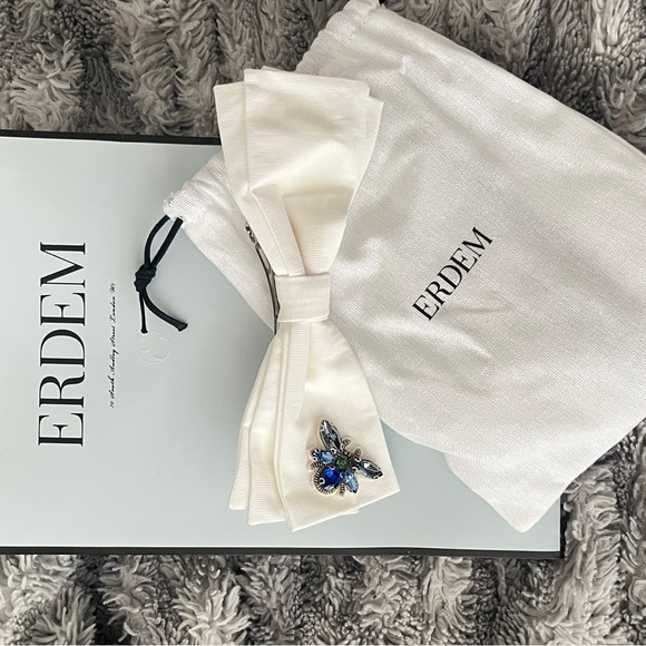 Erdem White Crystal-Cut Barrette main image 5